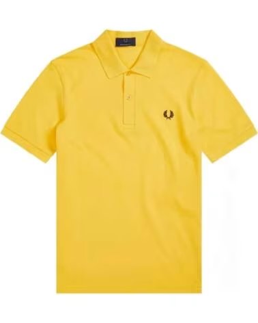 FRED PERRY REISSUES ORIGINAL PLAIN POLO MAIZE DARK CHOCOLATE YELLOW