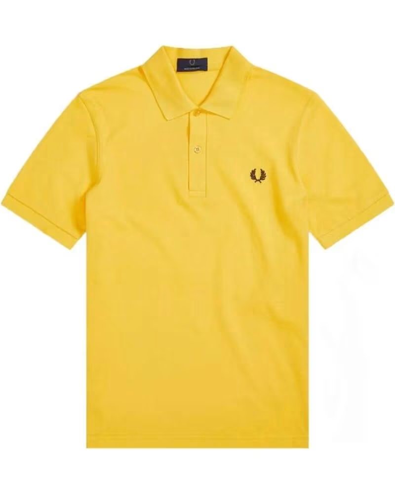 FRED PERRY REISSUES ORIGINAL PLAIN POLO MAIZE DARK CHOCOLATE YELLOW