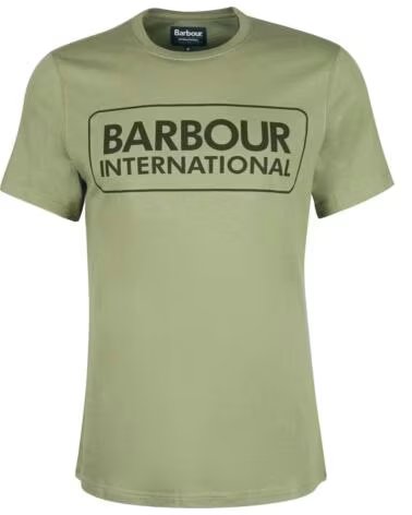 T-SHIRT BARBOUR INTERNATIONAL ESSENTIAL LARGE LOGO LIGHT MOSS SAGE GREEN
