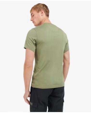 T-SHIRT BARBOUR INTERNATIONAL ESSENTIAL LARGE LOGO LIGHT MOSS SAGE GREEN