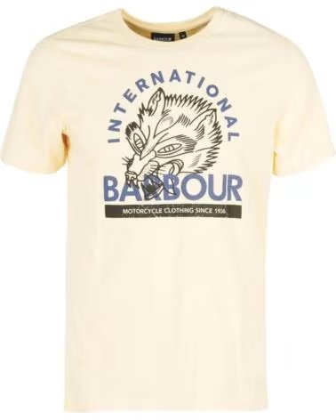 BARBOUR INTERNATIONAL THRIFT GRAPHIC-PRINT T-SHIRT GELB YELLOW