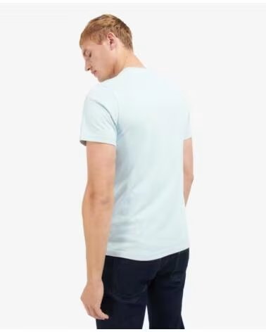 T-SHIRT BARBOUR INTERNATIONAL THRIFT GRAPHIC PRINT PALE SKY LIGHT BLUE