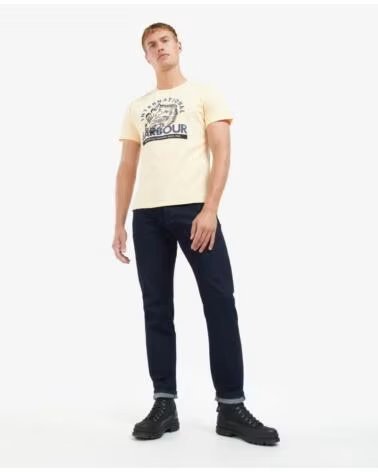 BARBOUR INTERNATIONAL THRIFT GRAPHIC-PRINT T-SHIRT GELB YELLOW