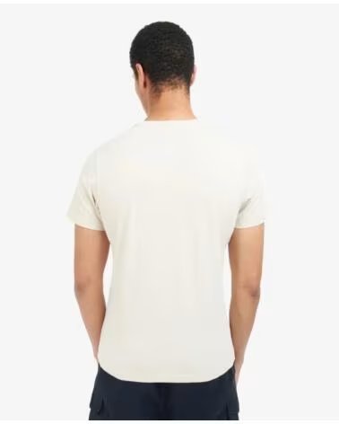 T-SHIRT BARBOUR BREAK GRAPHIC-PRINT RAINY DAY WHITE