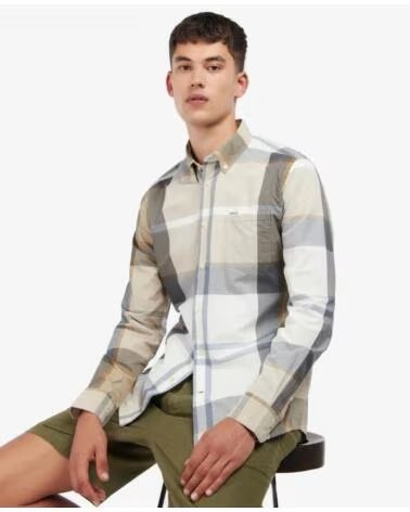 CHEMISE À MANCHES LONGUES BARBOUR HARRIS TAILORED AMBLE SAND TARTAN BEIGE