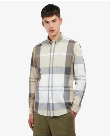 CHEMISE À MANCHES LONGUES BARBOUR HARRIS TAILORED AMBLE SAND TARTAN BEIGE