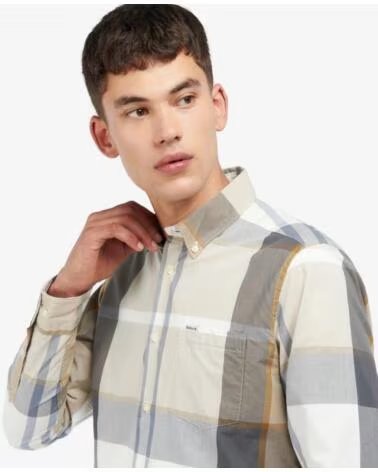 CHEMISE À MANCHES LONGUES BARBOUR HARRIS TAILORED AMBLE SAND TARTAN BEIGE