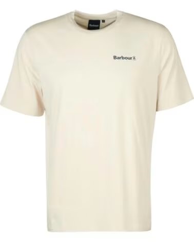 BARBOUR T-SHIRT COORDINATES LOGO MIST BEIGE