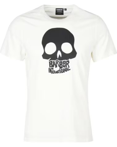 BARBOUR INTERNATIONAL VANTAGE T-SHIRT IMPRIMÉ GRAPHIQUE WHITE