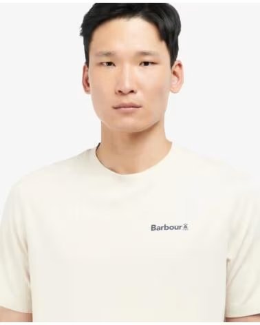 BARBOUR T-SHIRT COORDINATES LOGO MIST BEIGE