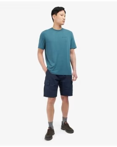 T-SHIRT BARBOUR COORDINATES LOGO LAKE REP BLUE