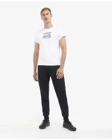 T-SHIRT BARBOUR INTERNATIONAL LENS GRAPHIC-PRINT WHITE