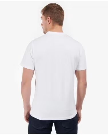 BARBOUR INTERNATIONAL RADOK T-SHIRT COM BOLSO BRANCO WHITE