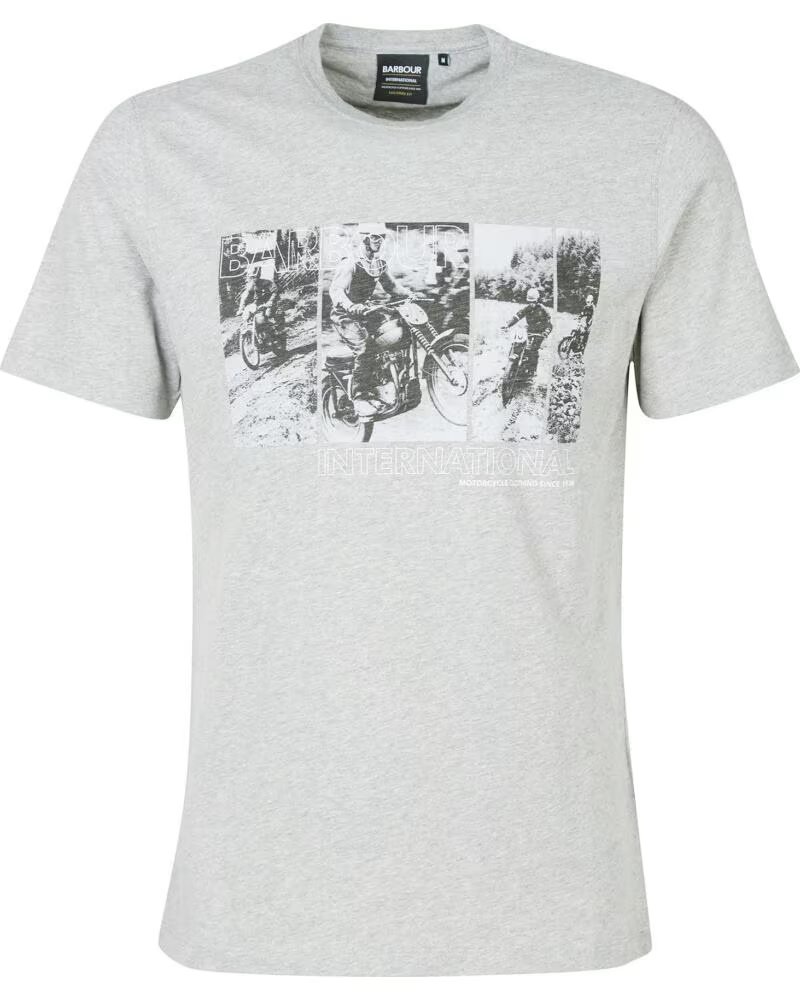 BARBOUR INTERNATIONAL ARTER T-SHIRT IMPRIMÉ GRAPHIQUE GREY
