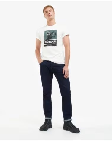 BARBOUR INTERNATIONAL ARCHIE T-SHIRT COM ESTAMPA GRÁFICA WHISPER WHITE
