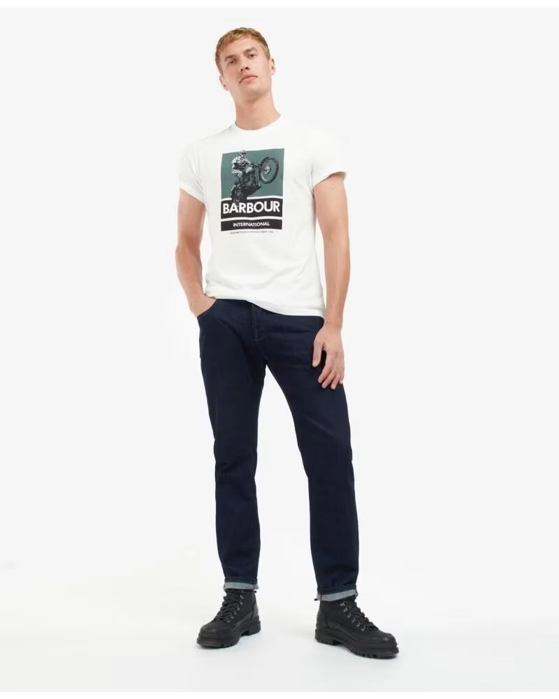 BARBOUR INTERNATIONAL ARCHIE T-SHIRT COM ESTAMPA GRÁFICA WHISPER WHITE