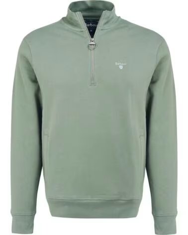 BARBOUR PULLOVER ROTHLEY HALF ZIP AGAVE GREEN LIGHT