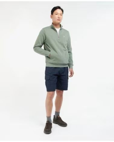 BARBOUR PULLOVER ROTHLEY HALF ZIP AGAVE GREEN LIGHT
