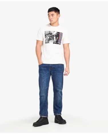 BARBOUR INTERNATIONAL HARRIS GRAPHIC T-SHIRT WHISPER WHITE