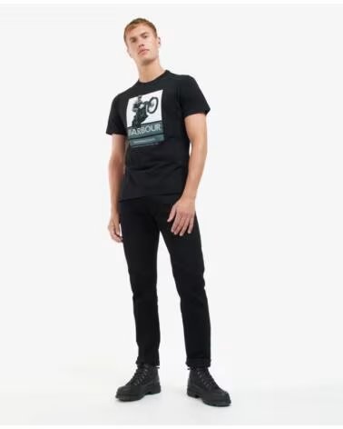 BARBOUR INTERNATIONAL ARCHIE GRAFISCHER T-SHIRT BLACK