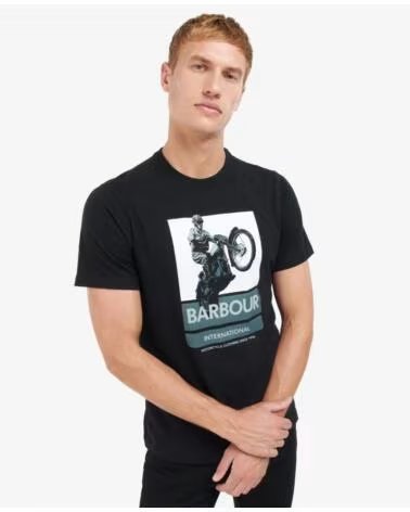BARBOUR INTERNATIONAL ARCHIE GRAFISCHER T-SHIRT BLACK