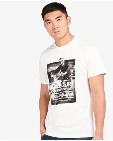 BARBOUR INTERNATIONAL MORRIS GRAPHIC T-SHIRT WHISPER WHITE