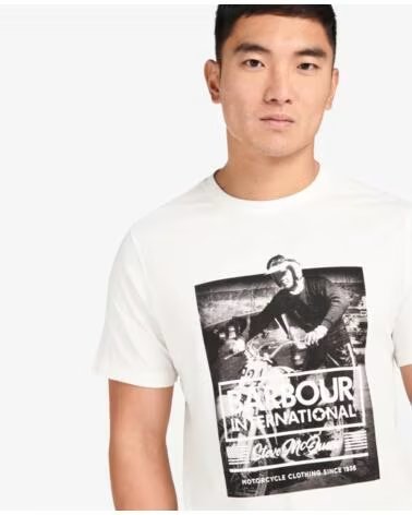 BARBOUR INTERNATIONAL MORRIS GRAPHIC T-SHIRT WHISPER WHITE