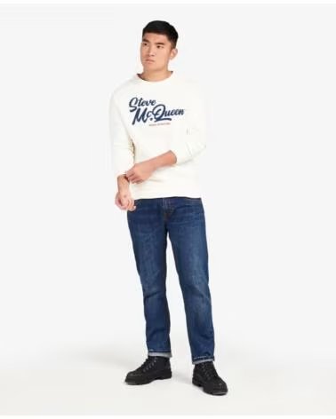 SWEAT-SHIRT BARBOUR INTERNATIONAL HOLTS GRAPHIC WHISPER WHITE