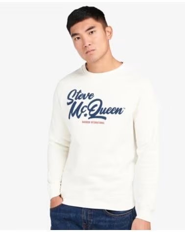 SWEAT-SHIRT BARBOUR INTERNATIONAL HOLTS GRAPHIC WHISPER WHITE