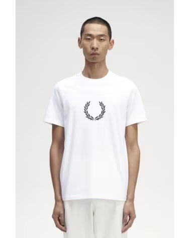 T-SHIRT FRED PERRY LAUREL WREATH GRAPHIC WHITE