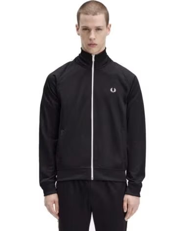 VESTES ET MANTEAUX FRED PERRY TAPED TRACK JACKET 4620 NOIR BLACK