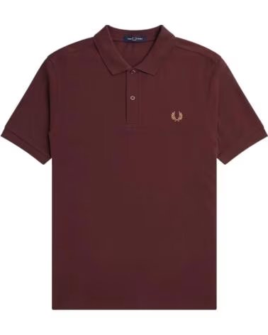 FRED PERRY POLO SLIM FIT PLAIN OXBLOOD BURGUNDY