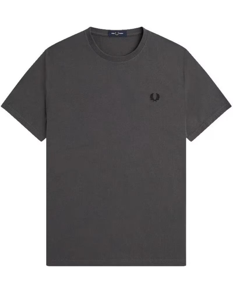 T-SHIRT FRED PERRY AVEC GRAPHIQUE AU DOS GRIS GUNMETAL GREY