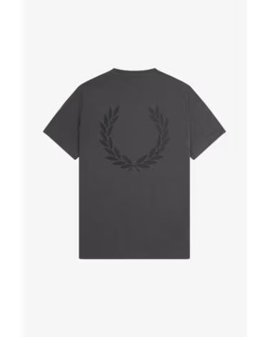 T-SHIRT FRED PERRY AVEC GRAPHIQUE AU DOS GRIS GUNMETAL GREY