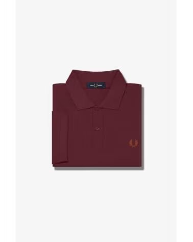 FRED PERRY POLO SLIM FIT PLAIN OXBLOOD BURGUNDY