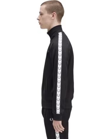 VESTES ET MANTEAUX FRED PERRY TAPED TRACK JACKET 4620 NOIR BLACK