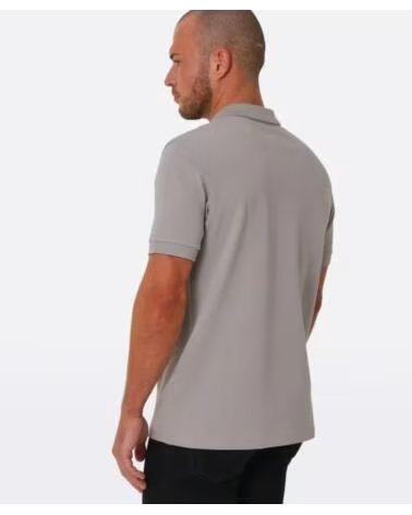 POLO DE MANGA CORTA AJUSTADO DE PIQUÉ PARA HOMBRE GREY