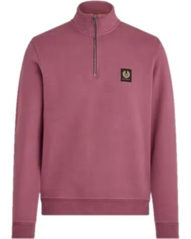 SWEAT-SHIRT BELSTAFF À DEMI-ZIP MULBERRY BORDEAUX BURGUNDY