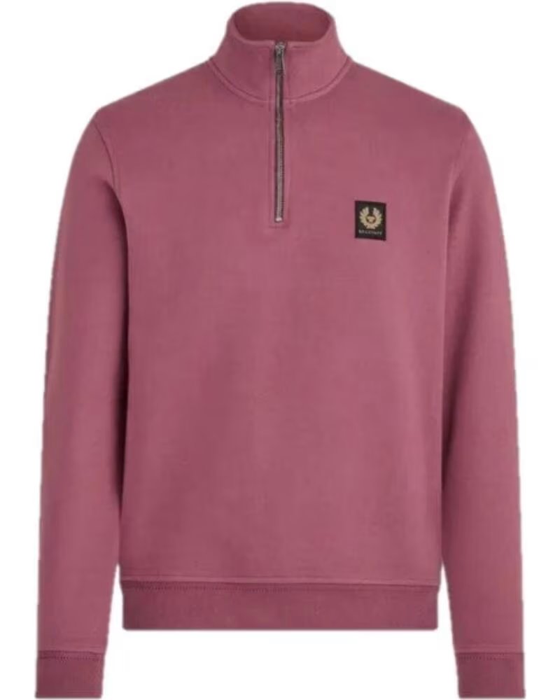 SWEAT-SHIRT BELSTAFF À DEMI-ZIP MULBERRY BORDEAUX BURGUNDY