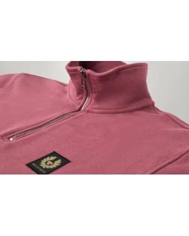 SWEAT-SHIRT BELSTAFF À DEMI-ZIP MULBERRY BORDEAUX BURGUNDY