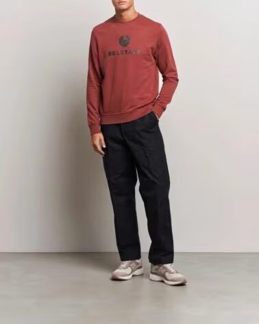 SWEAT-SHIRT BELSTAFF SIGNATURE CREWNECK LAVA RED