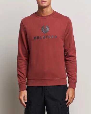 SWEAT-SHIRT BELSTAFF SIGNATURE CREWNECK LAVA RED