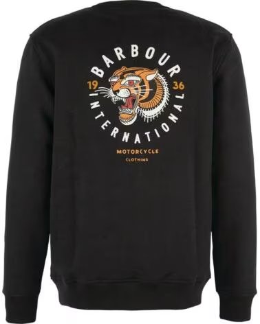 SUDADERA BARBOUR INTERNATIONAL CHARLTON CON CUELLO REDONDO Y ESTAMPADO TRASERO BLACK