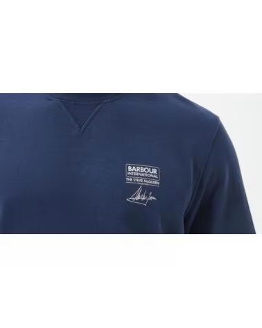 BARBOUR INTERNATIONAL WATCH CREW NECK SWEATSHIRT OXFORD NAVY