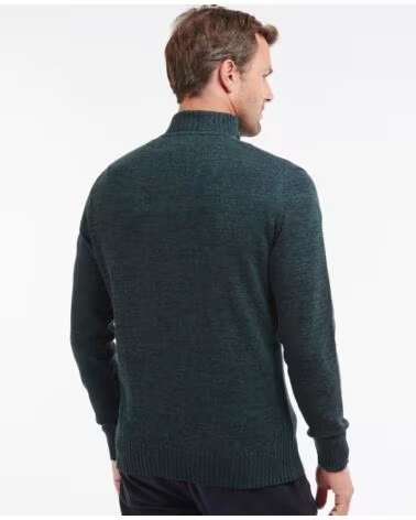 BARBOUR ESSENTIAL LAMBSWOOL HALF ZIP LAMMWOLL-PULLOVER MIT HALBEM REISSVERSCHLUSS OLIV SAGE GREEN