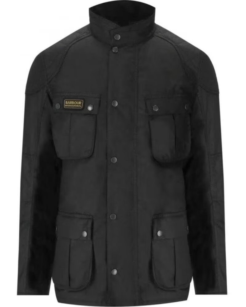 BARBOUR INTERNATIONAL WINTER LOCKSEAM GEWACHSTE JACKEN BLACK
