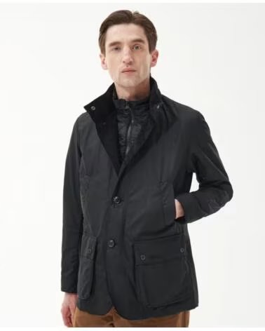 GIACCA CERATA BARBOUR CENTURY BLACK