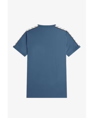 T-SHIRT FRED PERRY TAPED RINGER M4620 MIDNIGHT BLUE REP