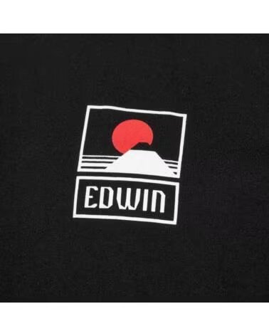 EDWIN SUNSET ON MT FUJI SINGLE JERSEY BLACK