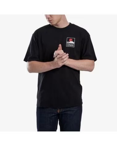 EDWIN SUNSET ON MT FUJI SINGLE JERSEY BLACK
